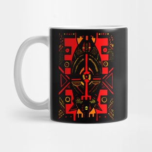 African Mask traditional tribal symbolic pattern design Mug